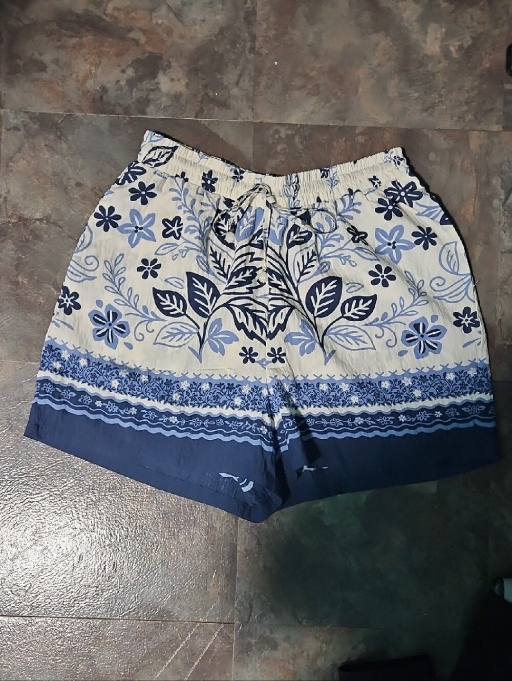 Calypso St. Barth Floral Print Elastic Waist Shorts